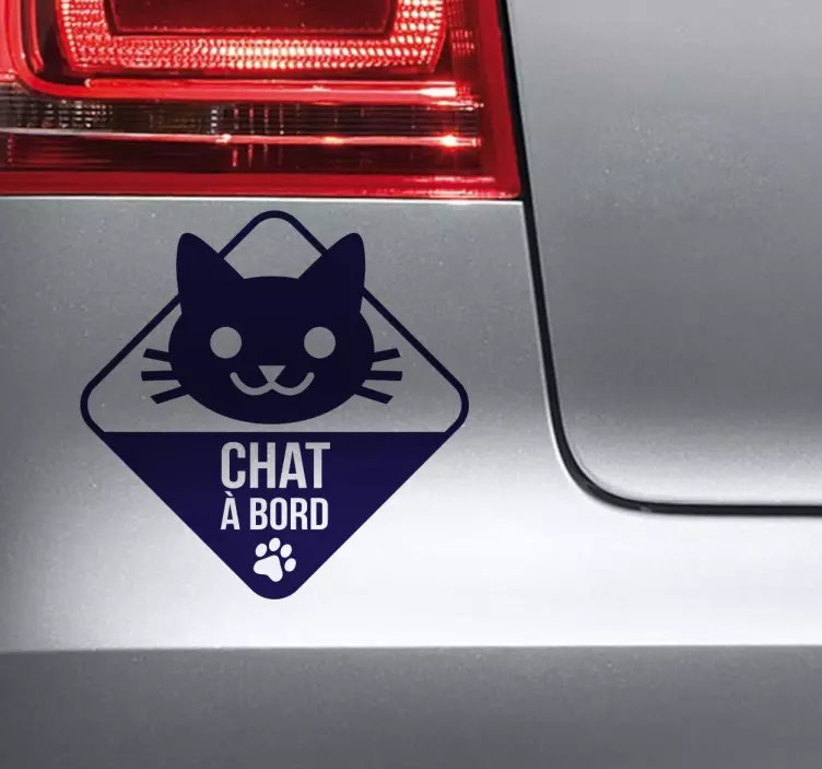 Autocollant chat à bord - TenStickers