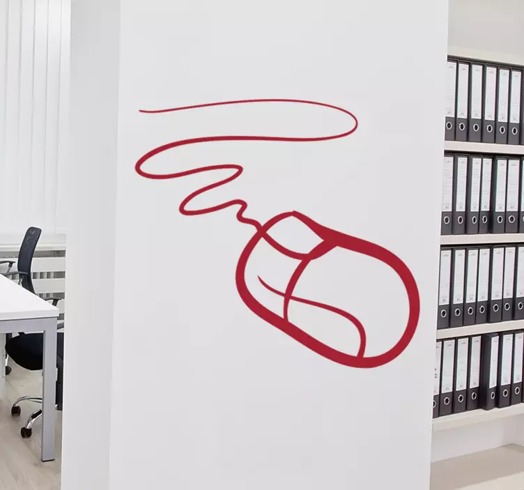 Sticker dessin souris ordinateur - TenStickers