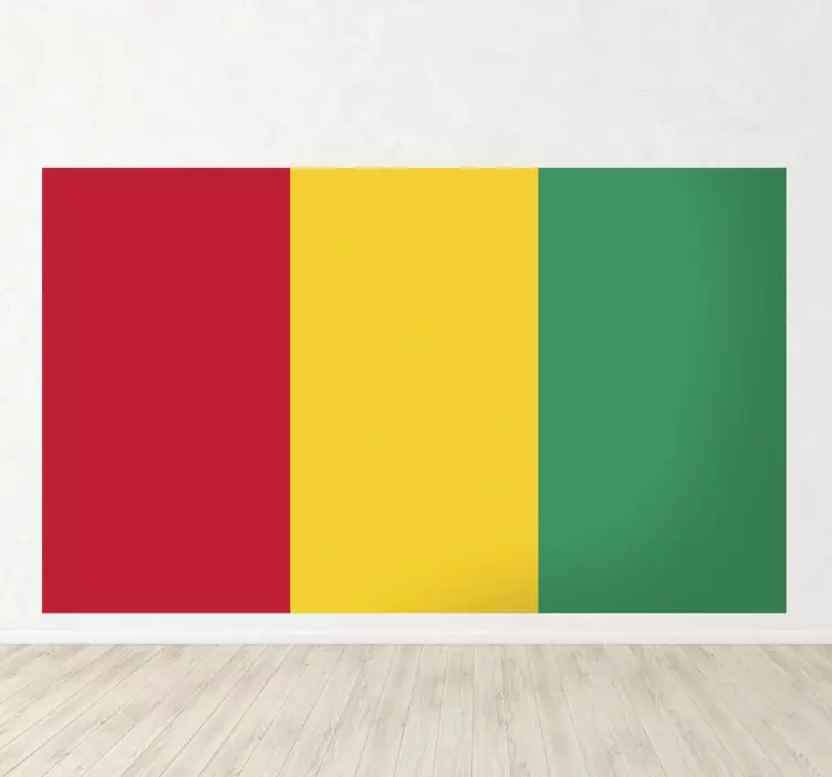 Sticker drapeau couleurs nationales de la guinée - TenStickers