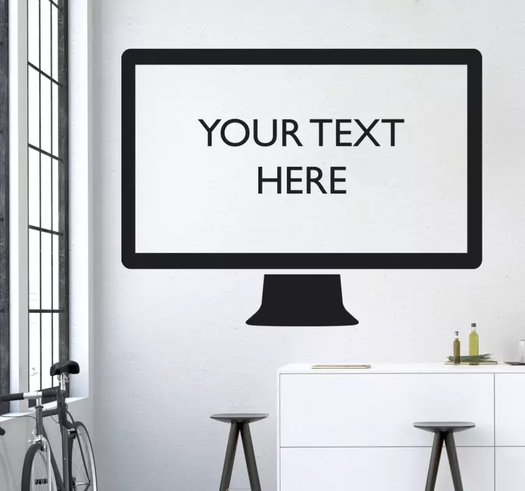 Sticker écran d'ordinateur texte personnalisé - TenStickers
