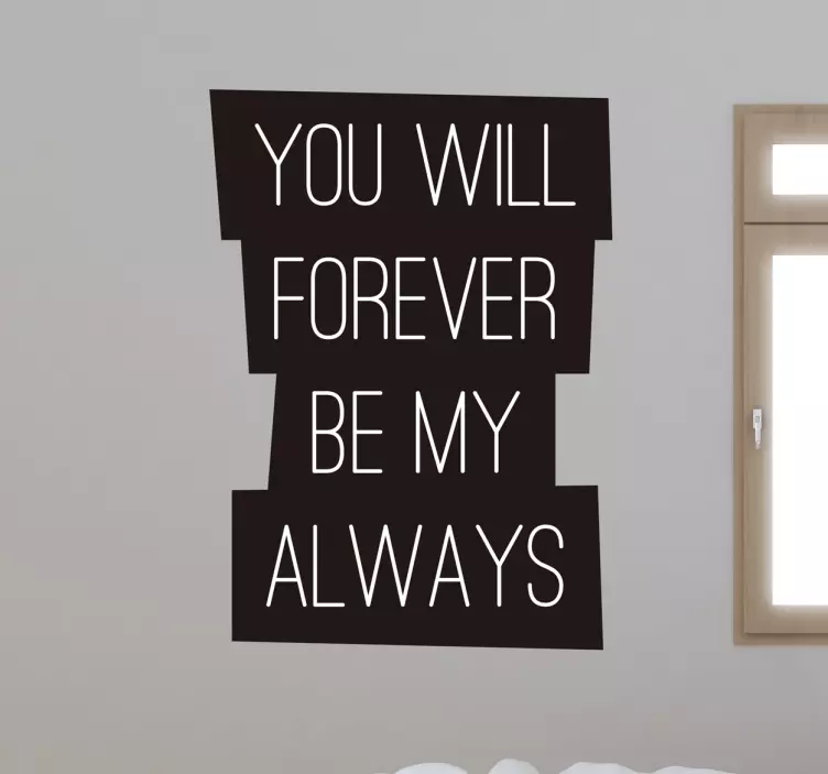 Sticker texte bloc de citation romantique - TenStickers