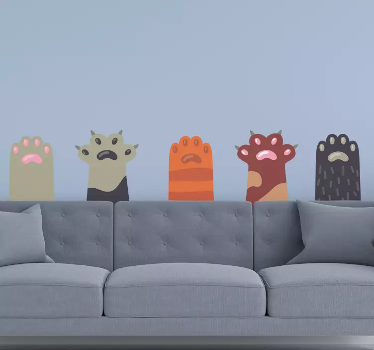 Sticker empreintes de pattes ludiques - TenStickers