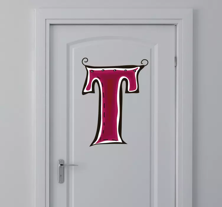 Sticker enfant dessin lettre t - TenStickers