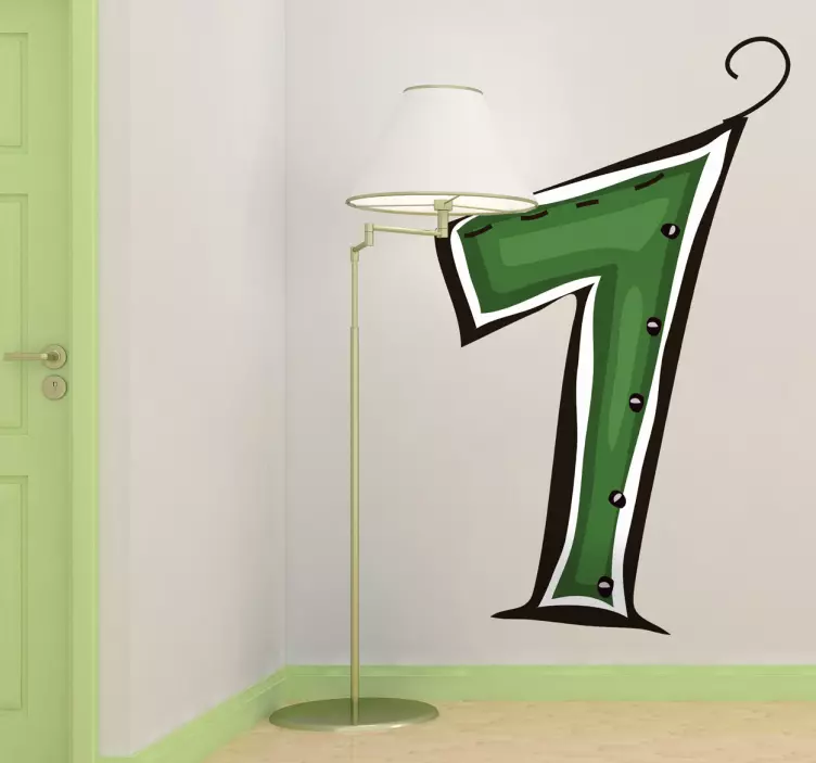 Sticker enfant dessin numero 1 - TenStickers