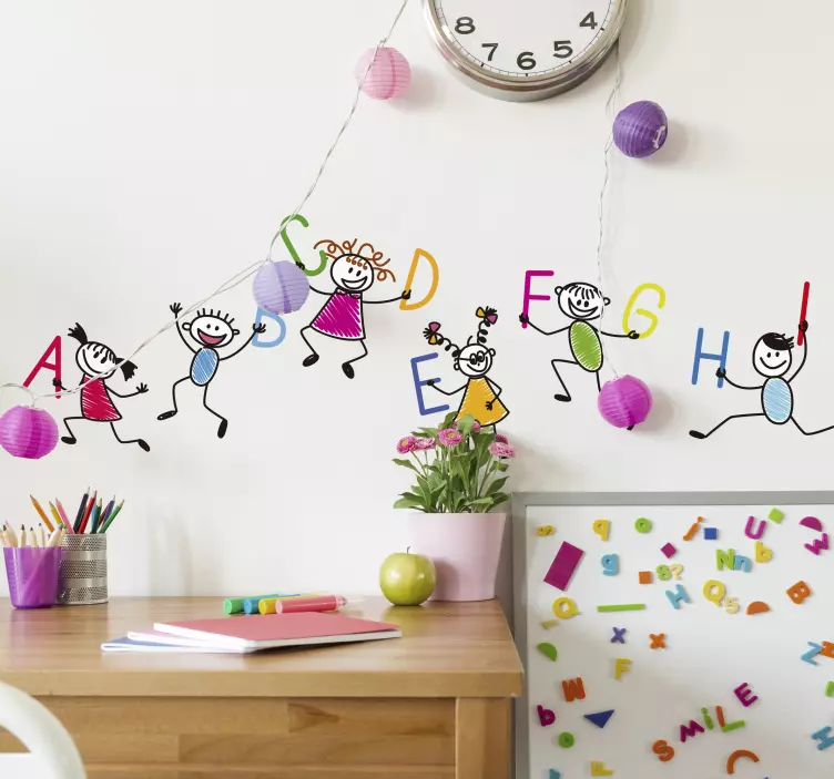 Sticker enfant frise alphabet - TenStickers