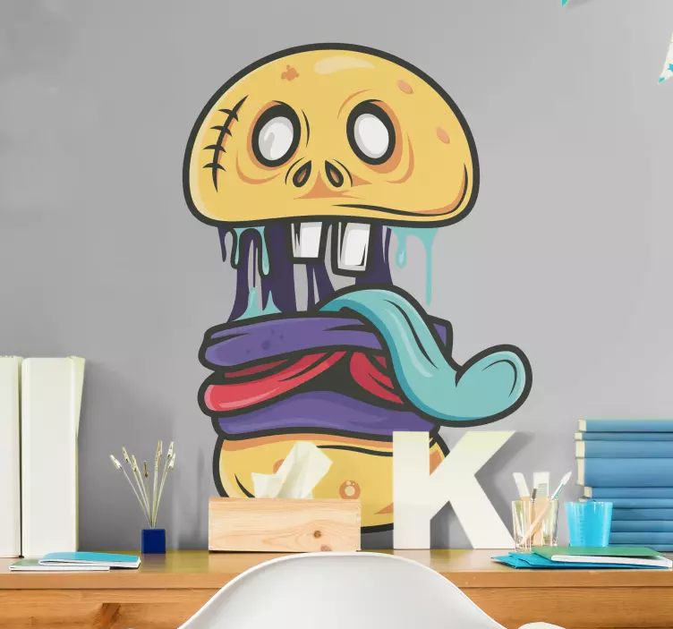 Sticker enfant monstre créature de dessin animé amusante - TenStickers