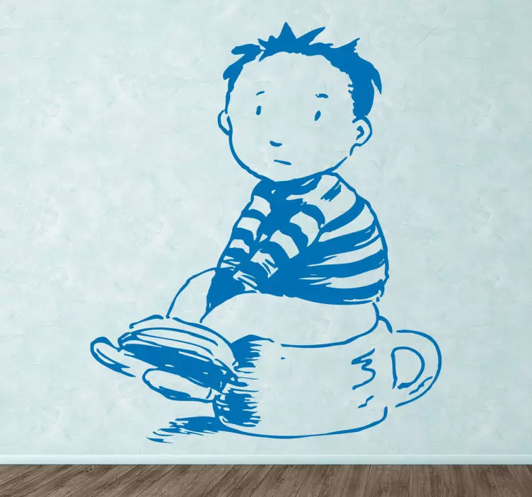 Sticker enfant sur le pot - TenStickers