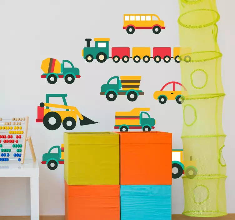 Sticker enfants véhicules - TenStickers