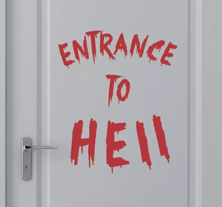 sticker entrance to hell - TenStickers