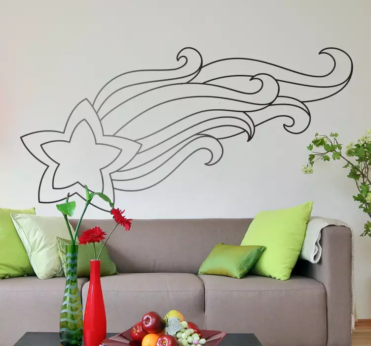 Sticker étoile filante - TenStickers