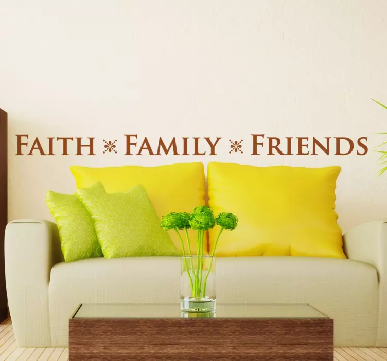 Sticker faith family friends - TenStickers
