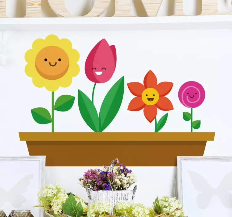 Sticker famille de fleurs - TenStickers