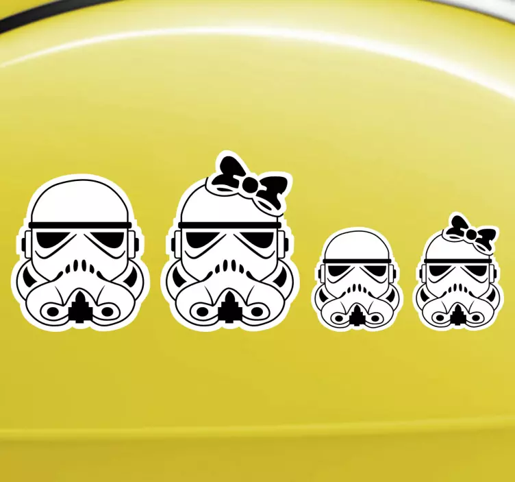 Autocollant voiture famille Stormtroopers - TenStickers