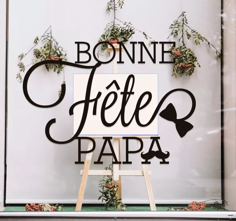 Sticker vitrine fête des pères - TenStickers