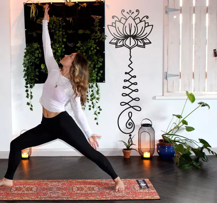 Sticker fleur de lotus et unalome - TenStickers