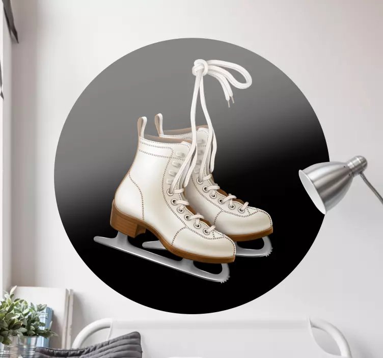 Sticker foot bottes de patinage sur glace - TenStickers