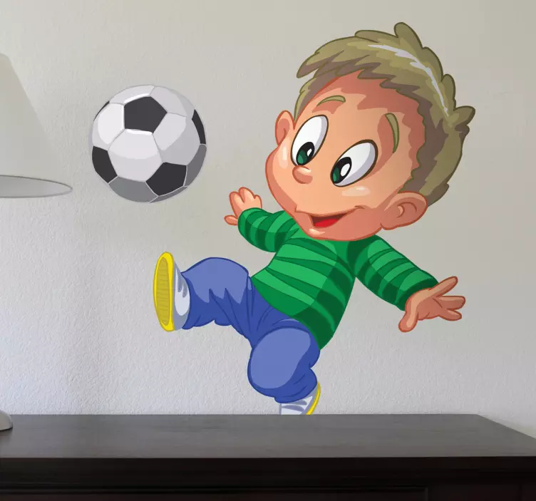 Sticker foot enfant dribble - TenStickers