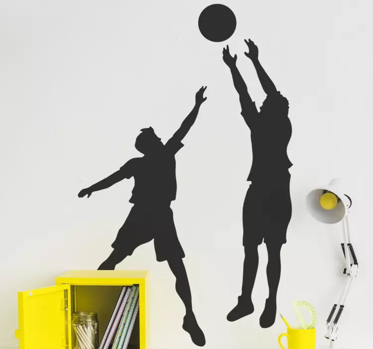 Sticker foot joueurs de basket-ball sauteurs - TenStickers