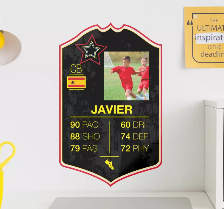 Sticker foot statistiques de joueur personnalisées - TenStickers