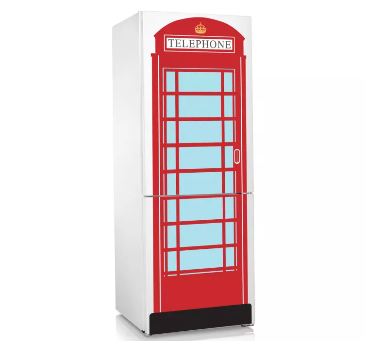 Sticker frigo cabine londonienne - TenStickers