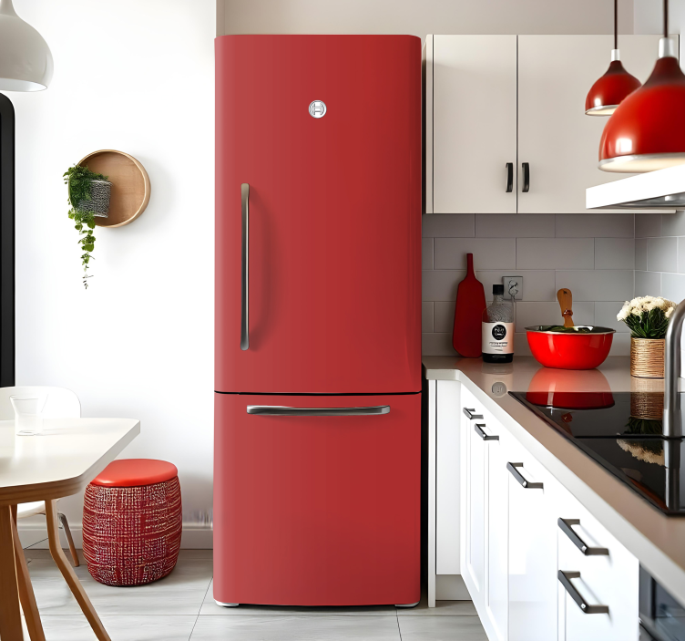 Sticker frigo couleur rouge - TenStickers