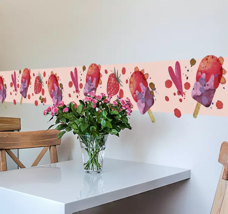 Sticker mural glace rouge - TenStickers