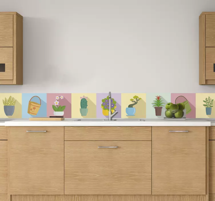 Sticker Frise plantes tropical - TenStickers