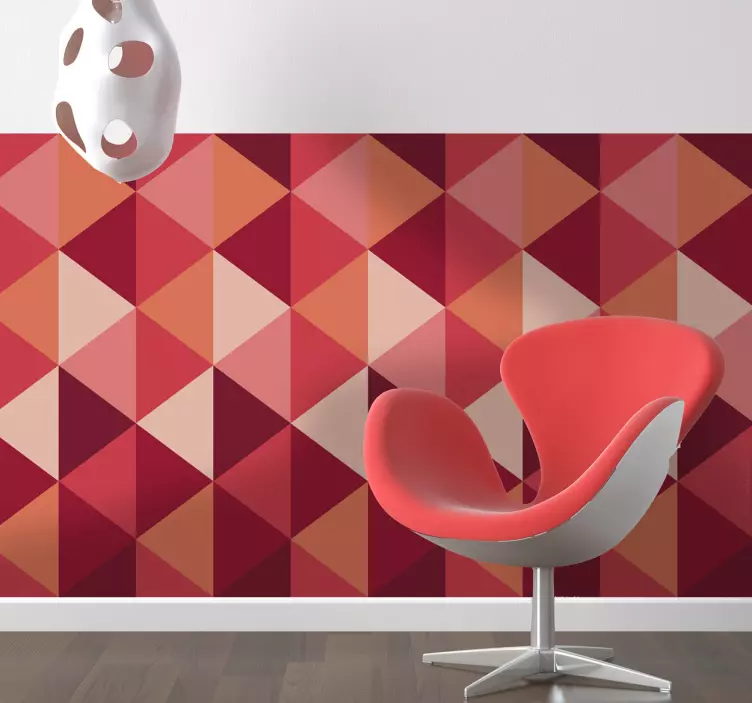 Sticker frise triangle tons rouges - TenStickers