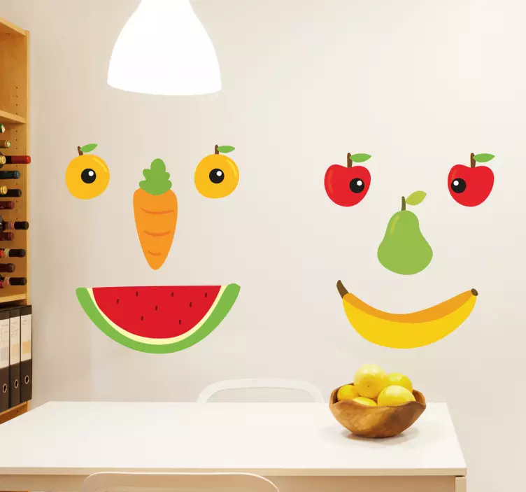 sticker fruits smileys - TenStickers