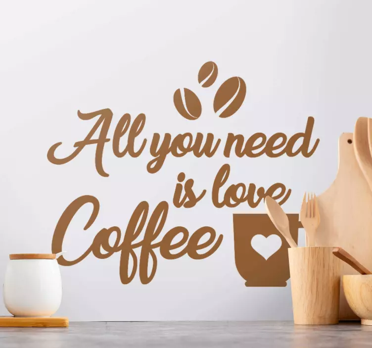 Sticker gastronomie amour du café a besoin de vous - TenStickers