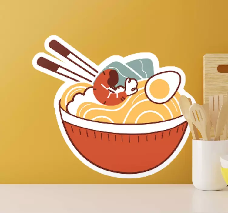 Sticker gastronomie délice de bol de ramen - TenStickers