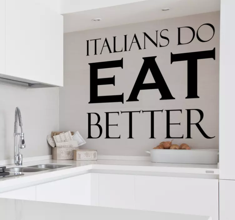 Autocollant gastronomie italians do eat better - TenStickers
