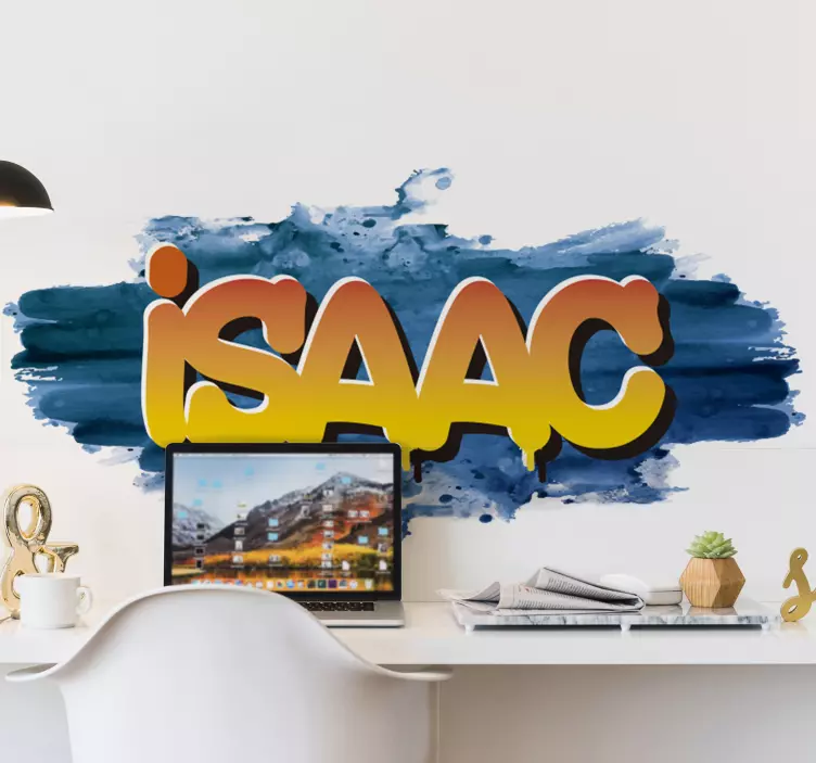 Graffiti nom aquarelle urbain autocollant - TenStickers