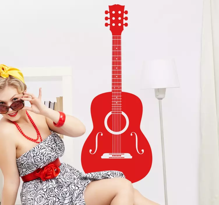 Sticker guitare acoustique - TenStickers