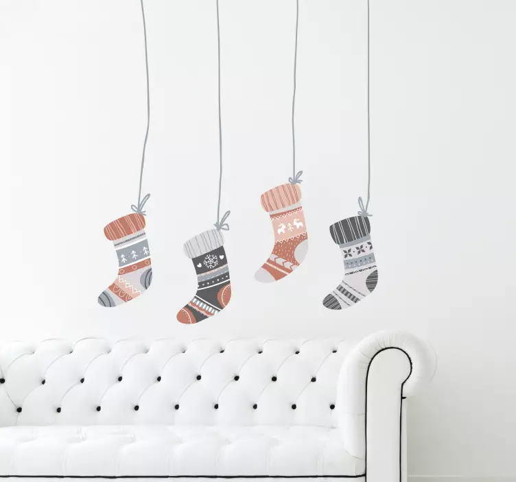 Sticker halloween chaussettes suspendues festives - TenStickers