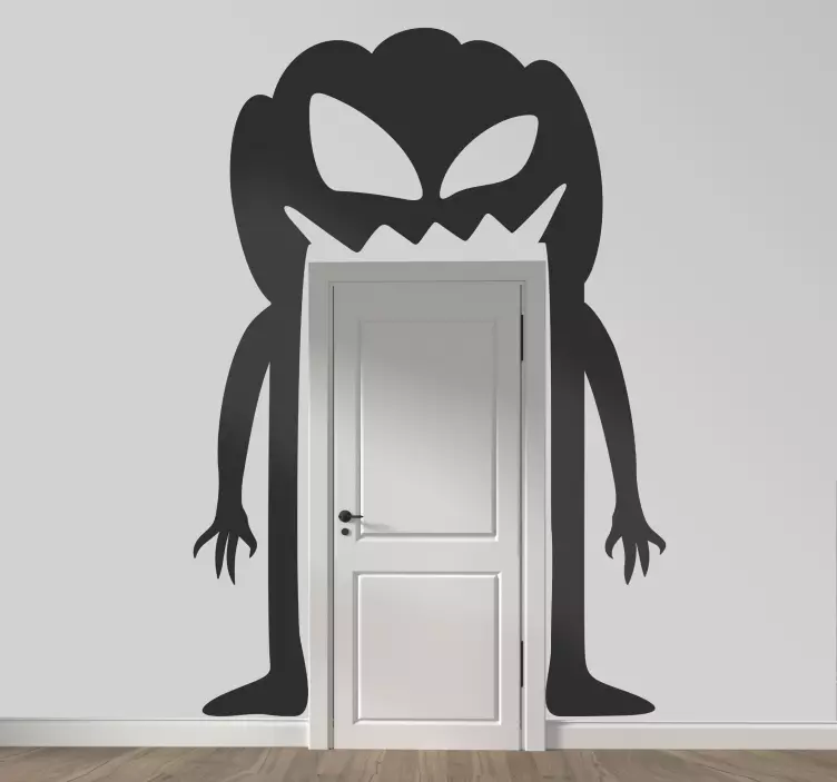 Sticker Halloween Porte monstre - TenStickers