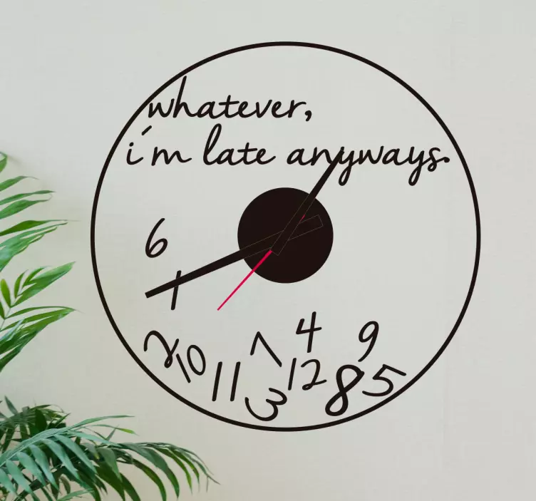 Sticker horloge im late artistique - TenStickers