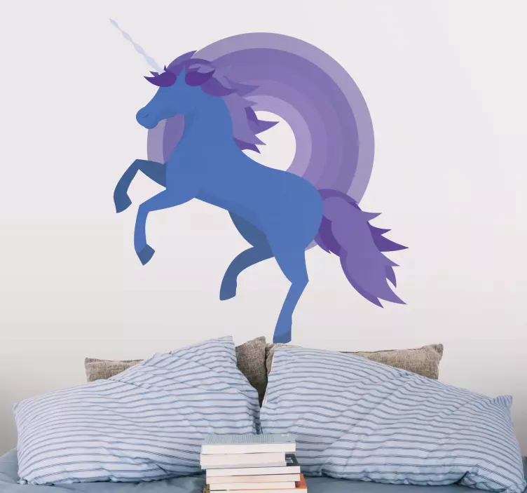 Sticker chambre enfant image de licorne fantastique - TenStickers