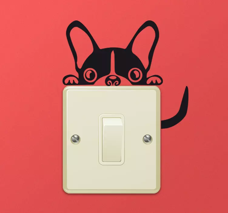 Sticker interrupteur bouledogue - TenStickers