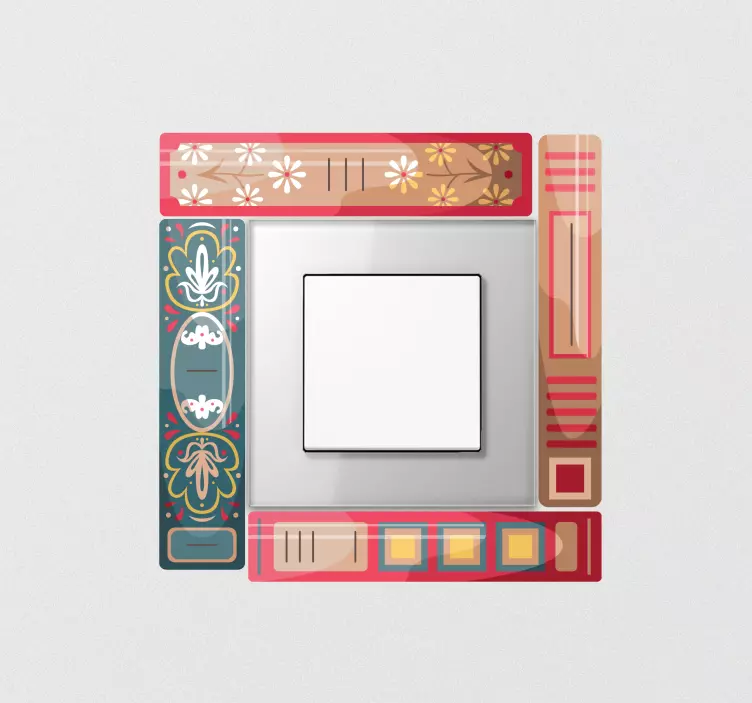 Sticker interrupteur conception sur le thème du livre - TenStickers