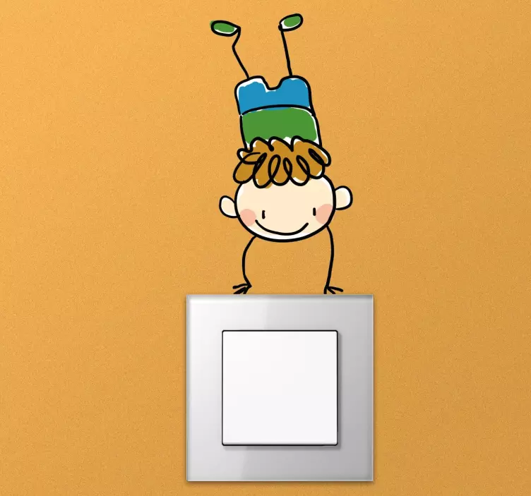 sticker interrupteur équilibre garçon - TenStickers