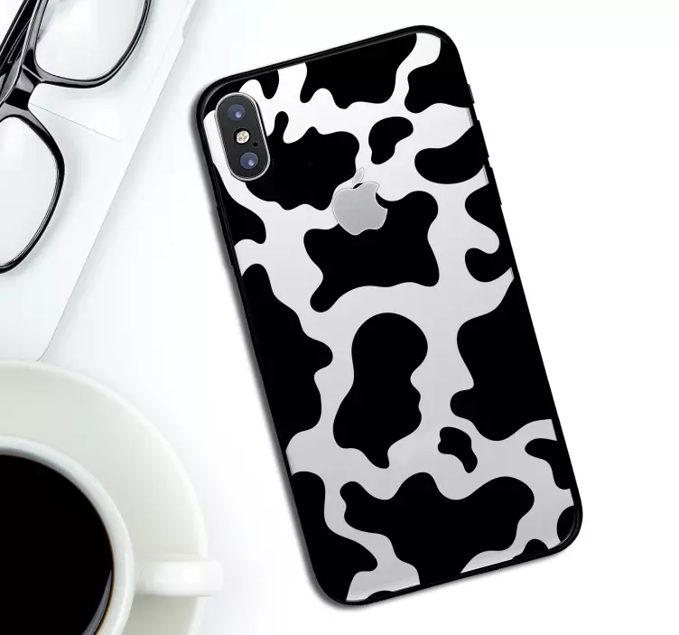 Sticker iPhone Texture Vache - TenStickers