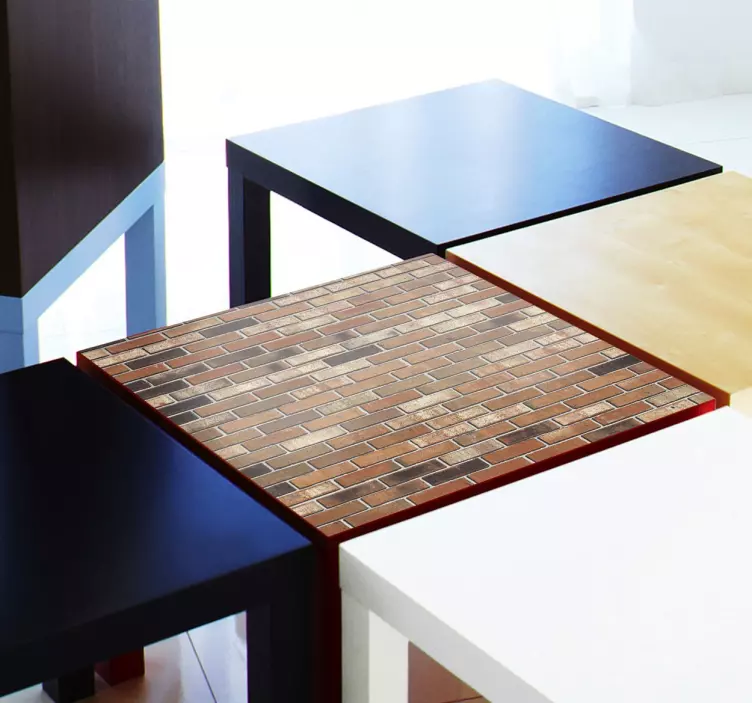 Sticker meuble LACK texture briques - TenStickers