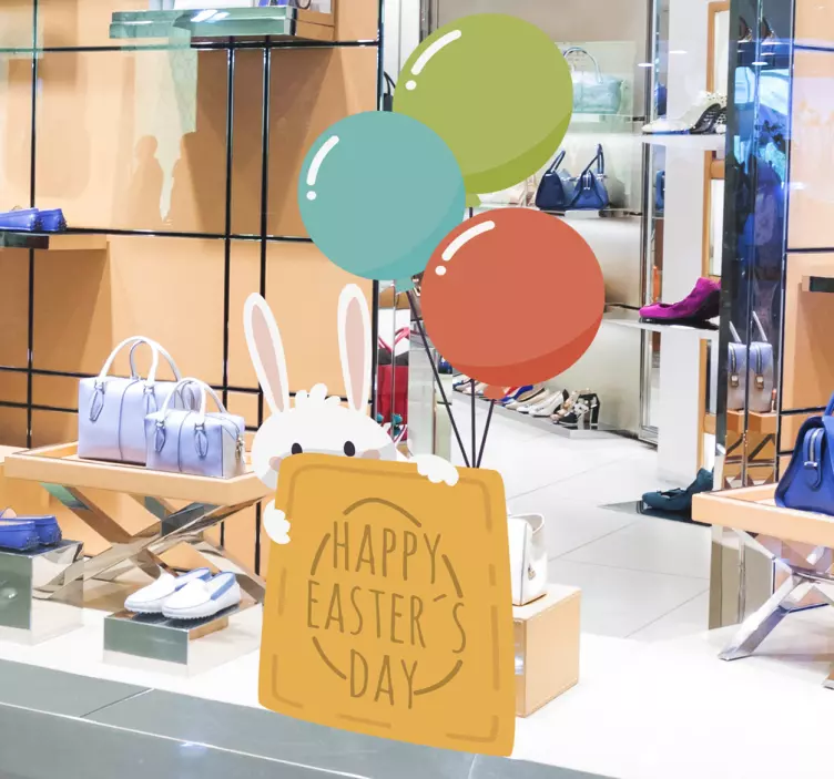 Sticker lapin Pâques - TenStickers