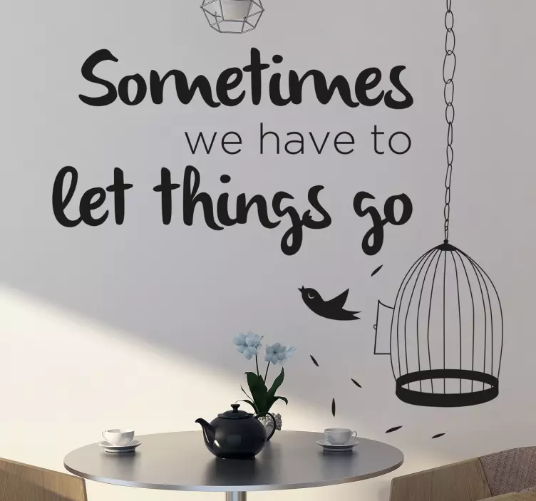 Sticker Texte "Let things go" - TenStickers