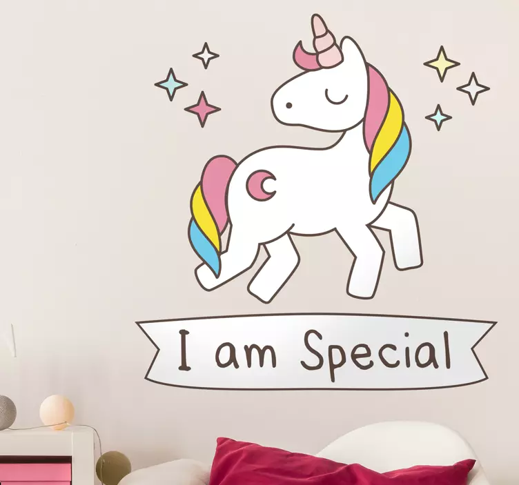 Sticker licorne i am special - TenStickers