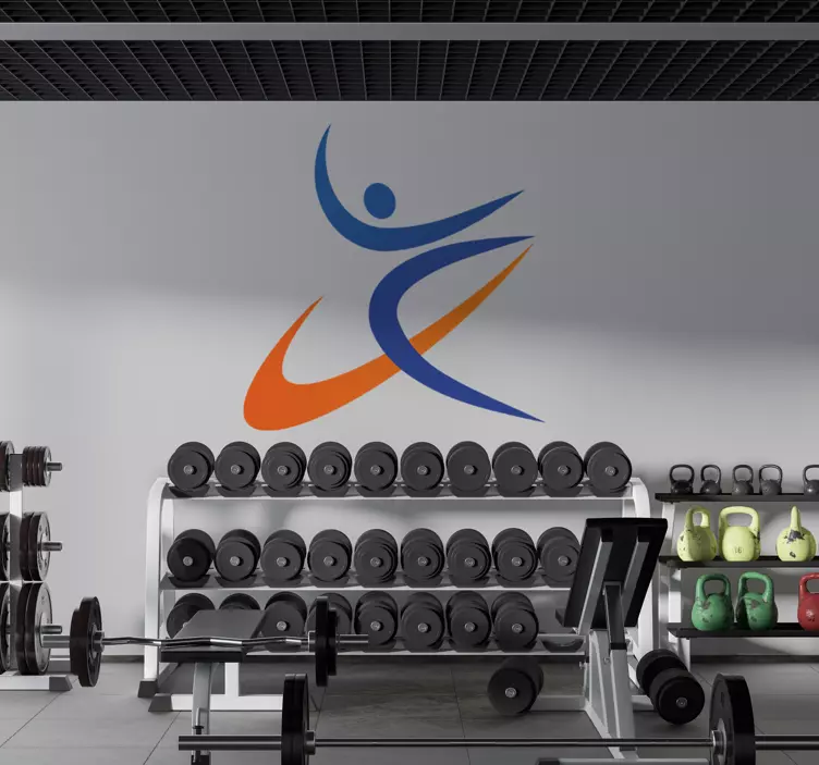 Sticker logo sport gymnaste - TenStickers