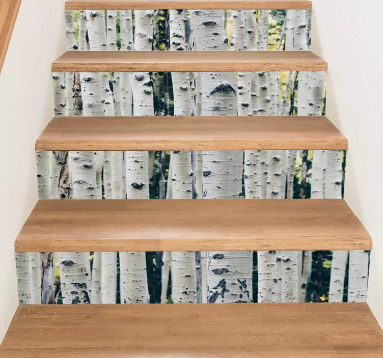 Sticker Maison Arbres pour escalier - TenStickers