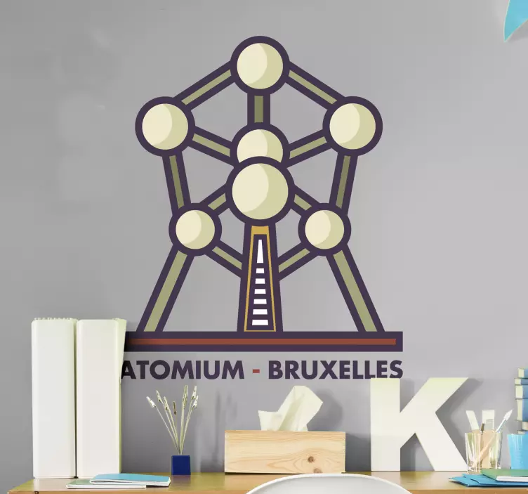 Sticker Maison Atomium Bruxelles - TenStickers