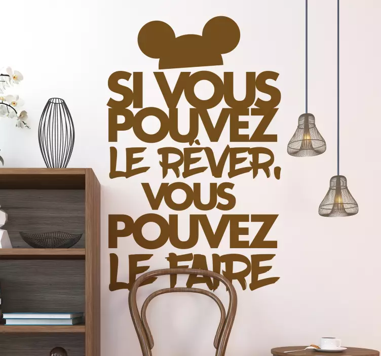 Sticker motivation citation Walt Disney - TenStickers